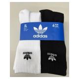 Adidas pk of 6 Crew socks, size XL