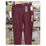 Lee Midrise Utility pant, burgandy, size 8M