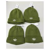 4 Adidas olive knit beanies