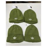 4 Adidas olive knit beanies