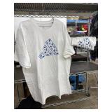 2 Adidas mens; t-shirts, white w/shoes, size XL