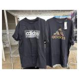 2 Adidas t-shirts, black, Size L