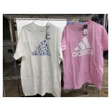 2 Adidas t-shirts, pink & men