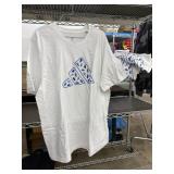 3 Adidas mens t-shirts, white w/shoes, size XL
