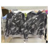 2 Adidas Boys Camo Hoodies, size M