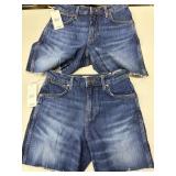 2 Wrangler Highrise Cowboy shorts, 26W/1