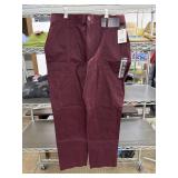 Lee midrise utility pant, Burgandy, size16M