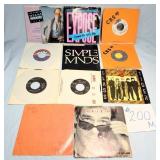 Eleven 1980's 45's Vinyl Records
