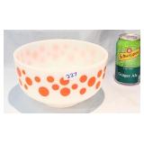 Federal Glass Orange Polka Dot Mixing Bowl