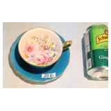 Windsor Cabbage Rose Teacup & Saucer