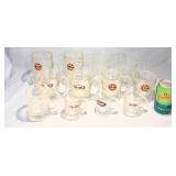 12 Vintage A& W Root Beer Glasses