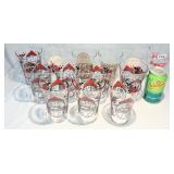 13 Vintage Collectible Coca-Cola Glasses