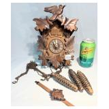 Vintage Black Forest German Cuckoo Clock Complete