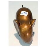 Bronze Elephant Figurine Signed