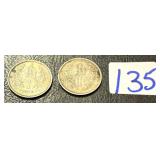 Two 1912 Austria 1 Corona Silver Coins