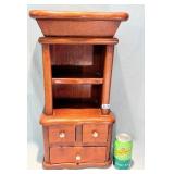 Vintage Oak Display Cabinet Peg Construction