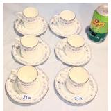 Wedgwood Gardenia Demitasse Cup & Saucer Sets