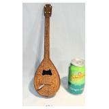 Musical Windup Carved Bouzouki Music Box Guitar