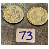 1956 & 1963 Canada Fifty Cent Coins