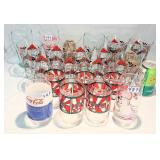 22 Vintage Collectible Coca-Cola Glasses
