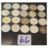 Twenty Canada 1967 Ten Cent Coins