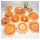 15 Pieces Vintage Carnival Glass