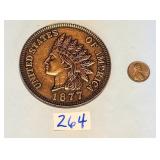 Large Novelty U.S. One Cent Indian Head Coin