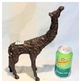 Heavy Cast Brutalist Giraffe Figurine