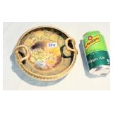 Cabbage Rose & Gold Trim Nippon Pedestal Dish