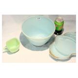 Fire King Glassware Turquoise Jadeite & Delphite