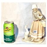 Lladro Figurine Lady With Duck Family