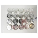 20 Canadian 1968 Silver Quarters