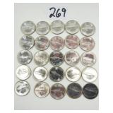 20 Canadian 1967 Silver Dime Coins