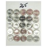 20 Canadian 1967 Silver Dime Coins