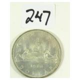 1966 Canadian Silver Dollar Coin
