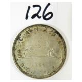 1962 Canadian Silver Dollar Coin