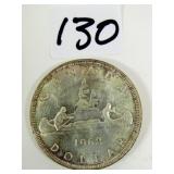 1962 Canadian Silver Dollar Coin