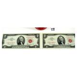 2 U.S.A. 1963 2 Dollar Bils