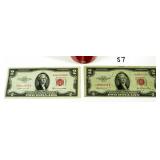 2 U.S.A. 1953 2 Dollar Bills