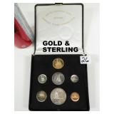 1967 Canadian 7 Piece Gold, Silver & Mint Coin Set