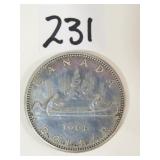 1966 Canadian Silver Dollar Coin