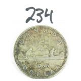 1966 Canadian Silver Dollar Coin