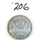 1965 Canadian Silver Dollar Coin