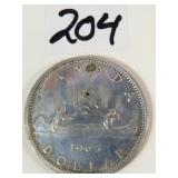 1965 Canadian Silver Dollar Coin