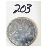 1965 Canadian Silver Dollar Coin