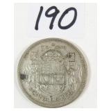 1956 Canadian Silver Half Dollar Coin