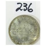 1966 Canadian Silver Dollar Coin