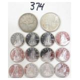 14 Canadian Silver Coins