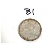 1950 Canadian Silver Dollar Coin