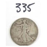1943 U.S. Walking Liberty Silver Half Dollar Coin